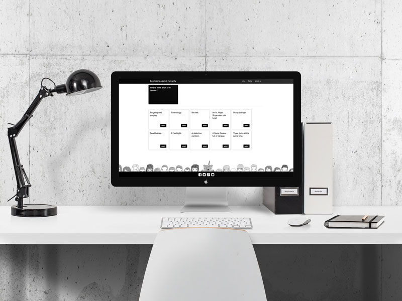 developers against humanity ember web application game by lataevia berry